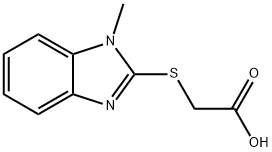 (1-甲基-1H-苯并咪唑-2-基硫)-乙酸, 159222-24-9, 结构式