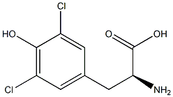 3,5-二氯-D-酪氨酸, 15924-16-0, 结构式