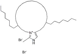 1H-Imidazolium, 1,1-(1,12-dodecanediyl)bis3-decyl-2-methyl-, dibromide Structure