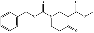 4-Oxo-1,3-piperidinedicarboxylic acid 1-benzyl ester 3-methyl ester Structure
