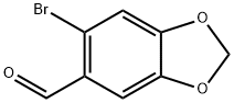 6-溴-3,4-亚甲基二氧苯甲醛, 15930-53-7, 结构式