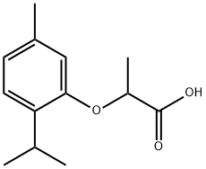2-(2-イソプロピル-5-メチルフェノキシ)プロパン酸 化学構造式
