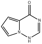 3H-ピロロ[2,1-F][1,2,4]トリアジン-4-オン 化学構造式
