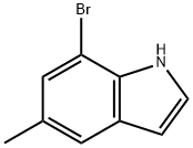 7-溴-5-甲基吲哚 结构式