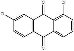 1,7-ジクロロ-9,10-アントラキノン 化学構造式