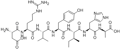 (D-ALA7)-ANGIOTENSIN I/II (1-7), 159432-28-7, 结构式