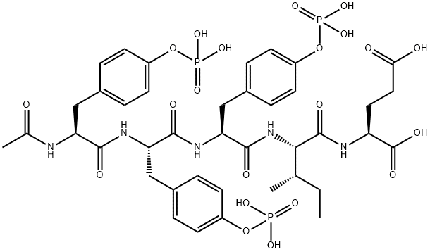 AC-TYR(PO3H2)-TYR(PO3H2)-TYR(PO3H2)-ILE-GLU-OH, 159439-85-7, 结构式