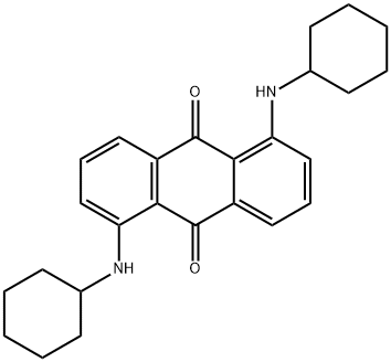 1,5-ビス(シクロヘキシルアミノ)-9,10-アントラセンジオン 化学構造式