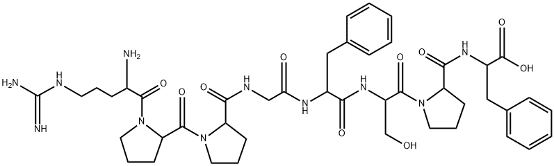 [デスArg9]ブラジキニン 化学構造式