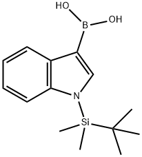 [1-(叔丁基二甲基硅烷基)-1H-3-吲哚基]硼酸, 159590-02-0, 结构式