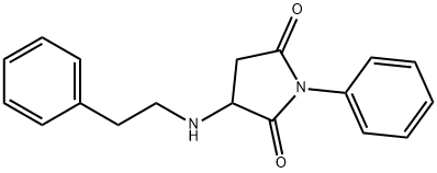 1-phenyl-3-[(2-phenylethyl)amino]-2,5-pyrrolidinedione 结构式