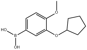 3-(シクロペンチルオキシ)-4-メトキシフェニルボロン酸 化学構造式