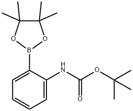 (2-BOC-アミノフェニル)ボロン酸, ピナコールエステル 化学構造式