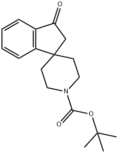 2,3-二氢-3-氧代螺[1H-茚-1,4'-哌啶]-1'-甲酸叔丁酯,159634-59-0,结构式