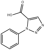 1-フェニル-1H-1,2,3-トリアゾール-5-カルボン酸 化学構造式