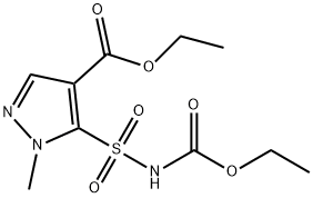 N-(Ethoxycarbonyl)-4-ethoxycarbonyl-1-methylpyrazole-5-sulfonamide Struktur