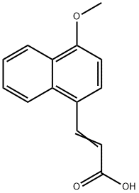 3-(4-甲氧基-1-萘基)-2-丙烯酸, 15971-30-9, 结构式