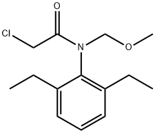 N-(2,6-ジエチルフェニル)-N-(メトキシメチル)クロロアセトアミド 化学構造式