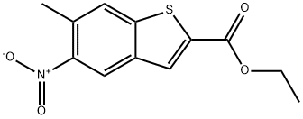 6-甲基-5-硝基苯并噻吩-2-甲酸乙酯, 159730-73-1, 结构式