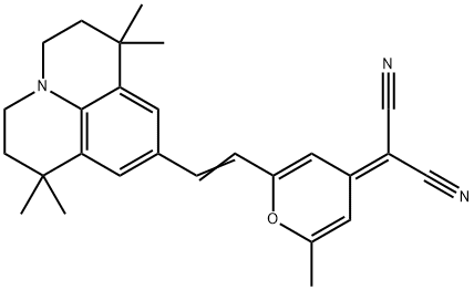 2-[2-甲基-6-[2-(2,3,6,7-四氢-1,1,7,7-四甲基-1H,5H-苯并[ij]喹嗪-9-基)乙烯基]-4H-吡喃-4-亚基]丙二腈,159788-00-8,结构式