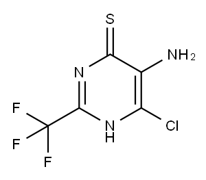 5-amino-6-chloro-2-(trifluoromethyl)-1H-pyrimidine-4-thione Structure