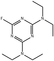 N,N,N',N'-テトラエチル-6-フルオロ-1,3,5-トリアジン-2,4-ジアミン 化学構造式