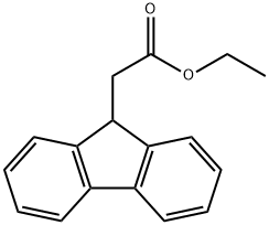9H-フルオレン-9-酢酸エチル 化学構造式