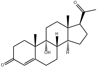 9α-ヒドロキシプロゲステロン 化学構造式
