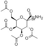 C-(2,3,4,6-TETRA-O-ACETYL-1-BROMO-1-DEOXY-BETA-D-GALACTOPYRANOSYL)FORMAMIDE Structure