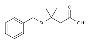 3-(Benzylseleno)-3-methylbutyric acid Struktur