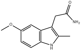2-(5-methoxy-2-methyl-1H-indol-3-yl)acetamide 化学構造式