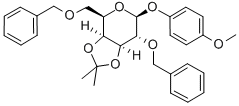 4-甲氧苯基-2,6-二-O-苄基-3,4-O-异亚丙基-Β-D-吡喃半乳糖苷,159922-68-6,结构式
