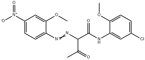 N-(5-chloro-2-methoxyphenyl)-2-[(2-methoxy-4-nitrophenyl)azo]-3-oxobutyramide Structure