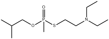Ｏ－２－メチルプロピル＝Ｓ－２－ジエチルアミノエチル＝メチルホスホノチオラート 化学構造式