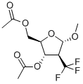 Methyl-2-deoxy-2-(trifluoromethyl)-alpha-D-arabinofuranoside diacetate Struktur