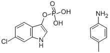6-CHLORO-3-INDOLYL PHOSPHATE P-TOLUIDINE SALT 化学構造式