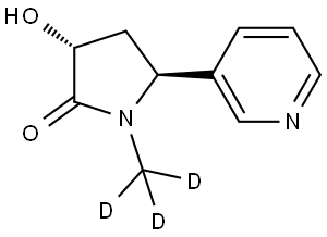 TRANS-3'-羟基可替宁 氘代甲基 结构式