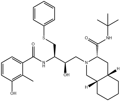 甲磺酸萘非那韦, 159989-64-7, 结构式