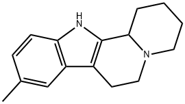 9-メチル-1,2,3,4,6,7,12,12b-オクタヒドロインドロ[2,3-a]キノリジン 化学構造式