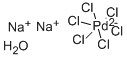 六氯代钯酸钠水合物, 16010-02-9, 结构式