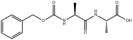 N-[N-[(フェニルメトキシ)カルボニル]-L-アラニル]-L-アラニン 化学構造式