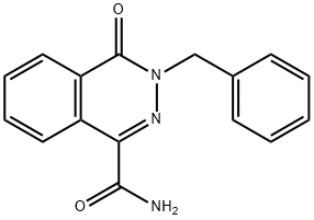 3-BENZYL-4-OXO-3,4-DIHYDRO-PHTHALAZINE-1-CARBOXYLIC ACID AMIDE Struktur