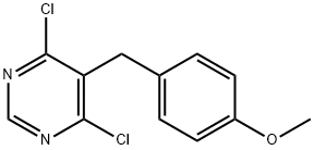 4,6-DICHLORO-5-(4-METHOXYBENZYL)PYRIMIDINE Structure