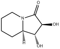 [1R-(1a,2,8aa)]-Hexahydro-1,2-dihydroxy-3(2H)-indolizinone Struktur