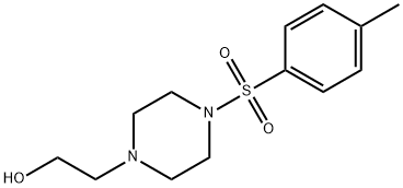 2-{4-[(4-メチルフェニル)スルホニル]ピペラジノ}-1-エタノール 化学構造式