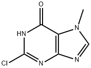 2-クロロ-6-ヒドロキシ-7-メチルプリン 化学構造式