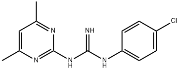 N-(4-氯苯基)-N-(4,6-二甲基嘧啶-2-基)胍,16018-51-2,结构式