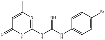 2-[3-(4-Bromophenyl)guanidino]-6-methyl-4-pyrimidinol 结构式