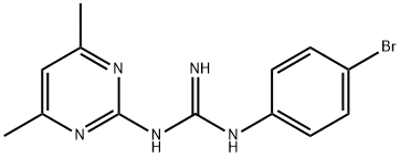 1-(p-Bromophenyl)-3-(4,6-dimethyl-2-pyrimidinyl)guanidine Structure