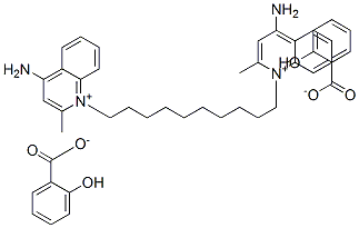 1,1'-(decane-1,10-diyl)bis[4-amino-2-methylquinolinium] di(salicylate) Struktur